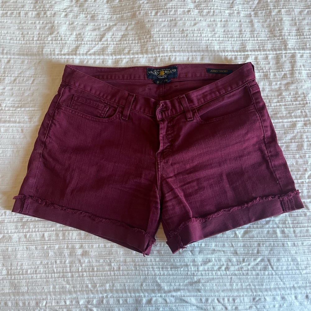 Lucky Brand Maroon Cut Shorts